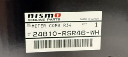 NISMO White Speedometer Cluster – Nissan Skyline R34 GT-R (BNR34) | Genuine OEM | New