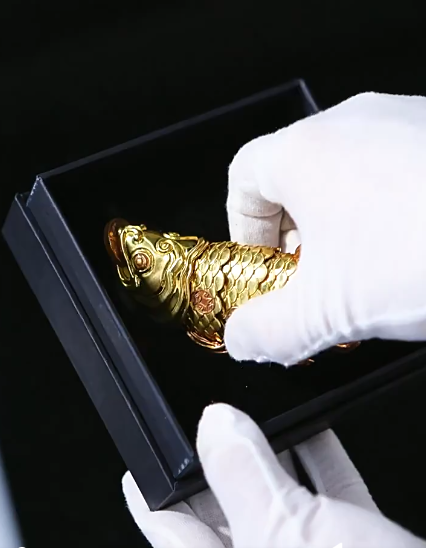 Zippo Double Armor Brass Arowana Fish Custom Art Lighter – Heavy Solid Brass