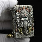 Zippo Double Armor Luminous Ganesha Lighter – Solid Brass Hindu Art Custom Case