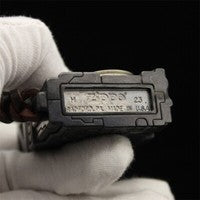 Double Armor Zippo Set - Kinetic Steampunk Luminous Gears - Moving Parts & Centipede Industrial Art Lighter