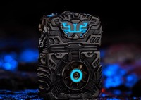 Double Armor Zippo Set - Dynamic Mecha Robot & Fidget Spinner - Luminous Sci-Fi Art Lighter