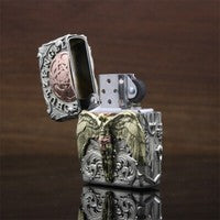 Guardian Angel Zippo Double Armor – Solid Brass Custom Art Lighter