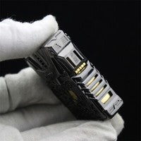 Double Armor Zippo Set - Mecha Shell Black Ice - Heavyweight Futuristic Custom Lighter