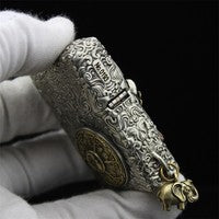 Zippo Double Armor Luminous Ganesha Lighter – Solid Brass Hindu Art Custom Case