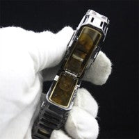 Double Armor Zippo Set - Mecha Shell Black Ice - Heavyweight Futuristic Custom Lighter