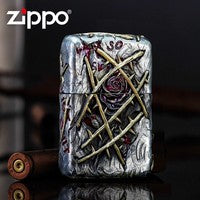 Double Armor Zippo Set - Luminous Joker "Why So Serious?" - Glow-in-the-Dark Custom Art Lighter