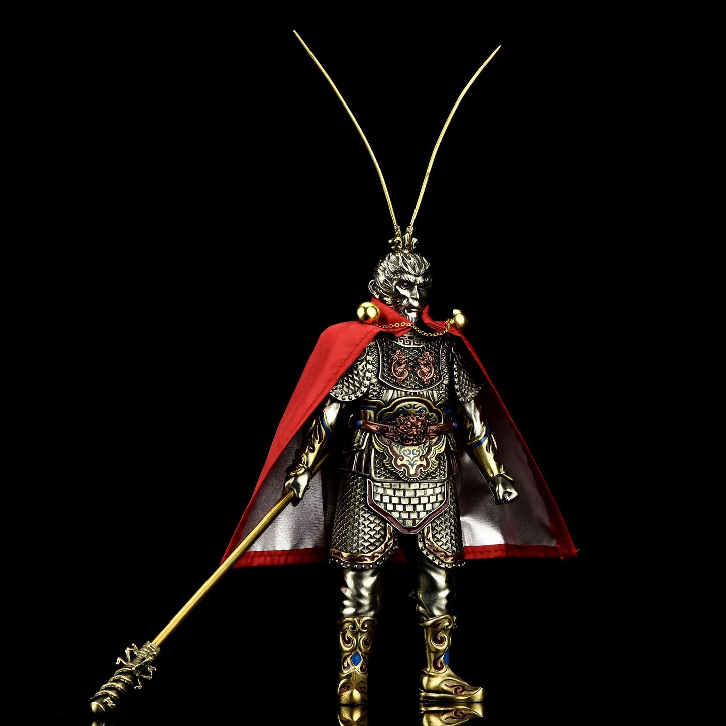 Sun Wukong Monkey King Zippo Double Armor Lighter Statue Figure Art Gift NEW