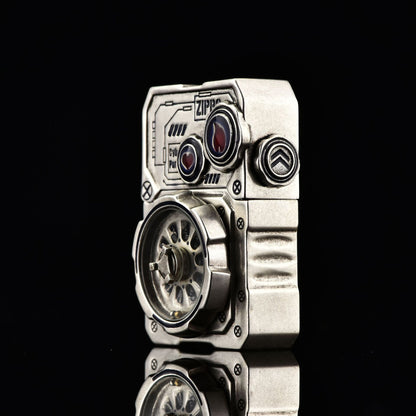 ZIPPO Armor Steampunk Gear Lighter – Glow-in-the-Dark Double Armor Set | Cyberpunk Design with Genuine Zippo Insert