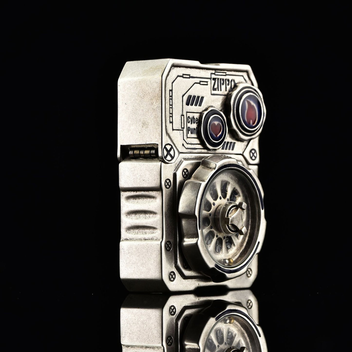 ZIPPO Armor Steampunk Gear Lighter – Glow-in-the-Dark Double Armor Set | Cyberpunk Design with Genuine Zippo Insert