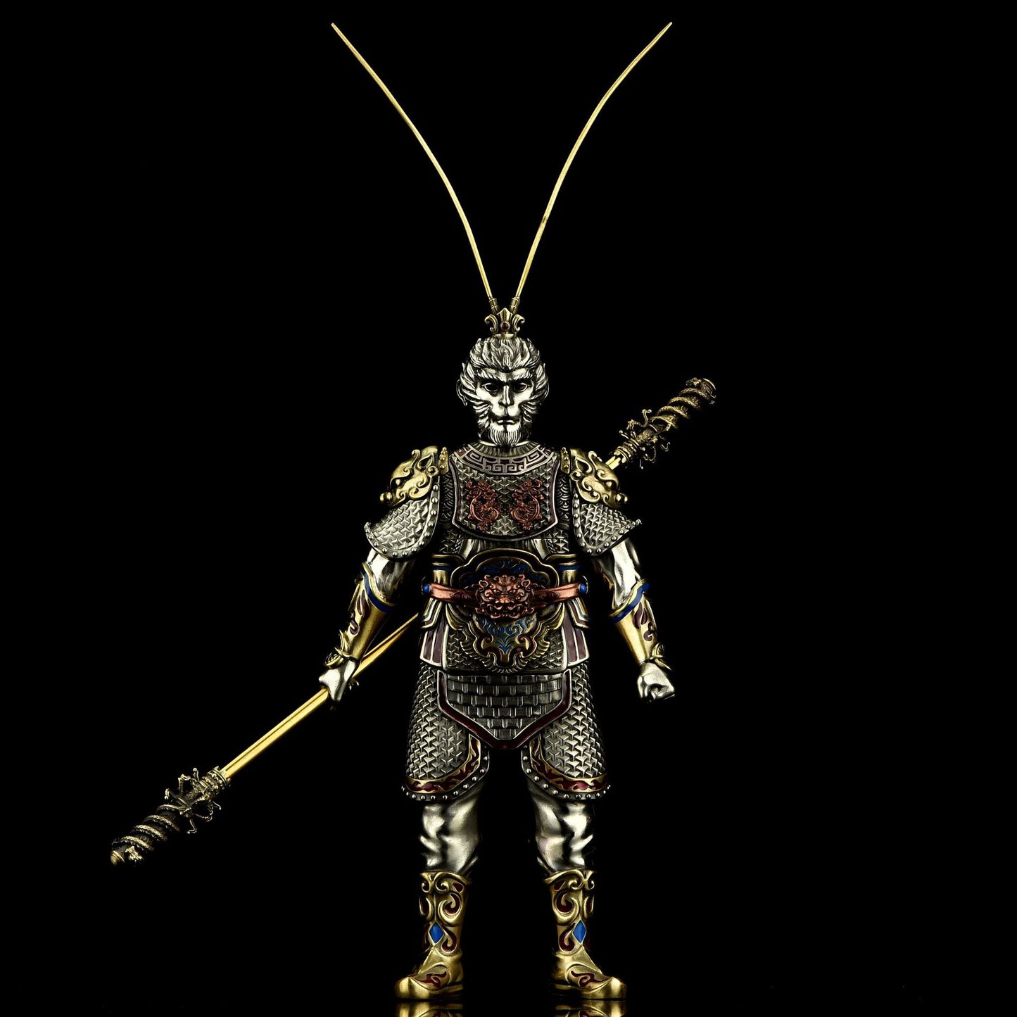 Sun Wukong Monkey King Zippo Double Armor Lighter Statue Figure Art Gift NEW