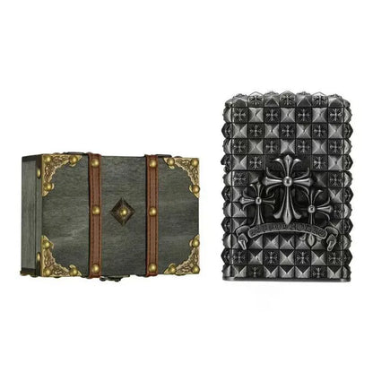 Zippo Armor Cross Flower - Double Armor Custom Set | Heavy Metal Gothic Design