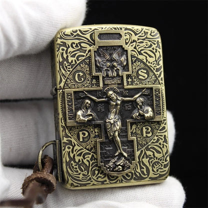 Zippo Constantine 1941 Replica - Holy Cross & Saint Benedict Custom Engraved Lighter
