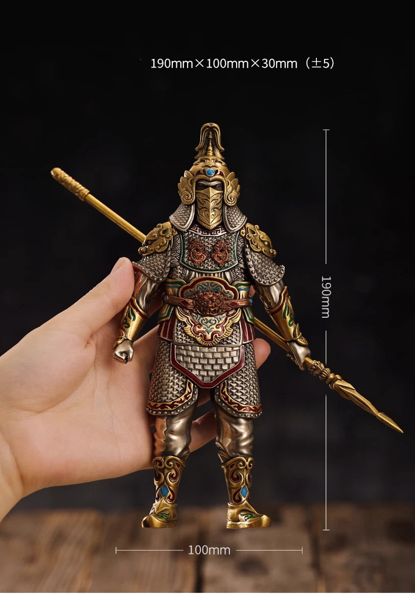 Luminous General Figure Armor &amp; Zippo Lighter, 369g Heavy, Chinese Warrior Art