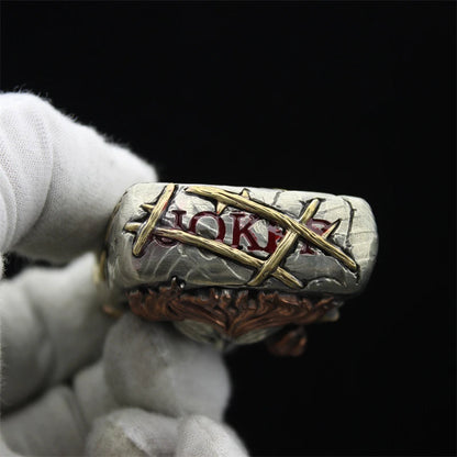 Double Armor Zippo Set - Luminous Joker "Why So Serious?" - Glow-in-the-Dark Custom Art Lighter