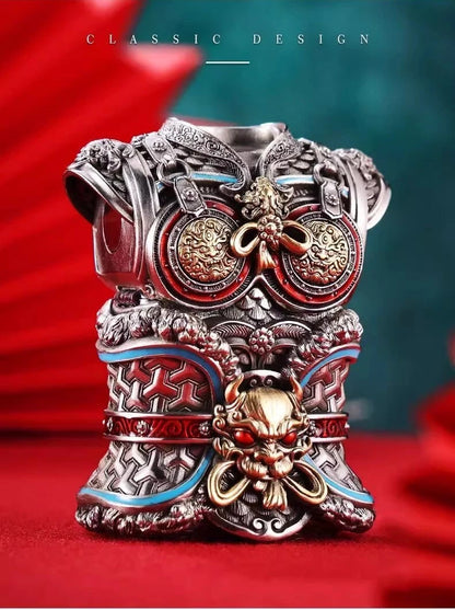 Sun Wukong Monkey King Luminous Zippo Double Armor Lighter Statue Gift