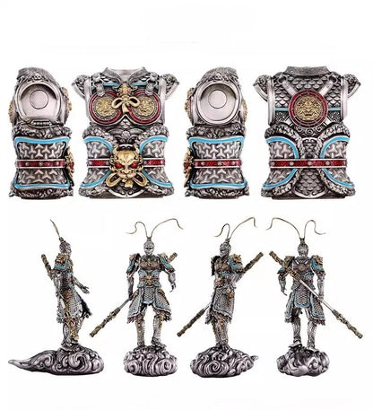 Sun Wukong Monkey King Luminous Zippo Double Armor Lighter Statue Gift