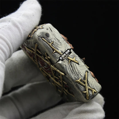 Double Armor Zippo Set - Luminous Joker "Why So Serious?" - Glow-in-the-Dark Custom Art Lighter