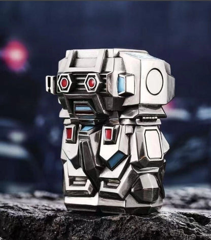 Gundam Style Mecha Robot Luminous Zippo Double Armor Lighter Statue Art Gift