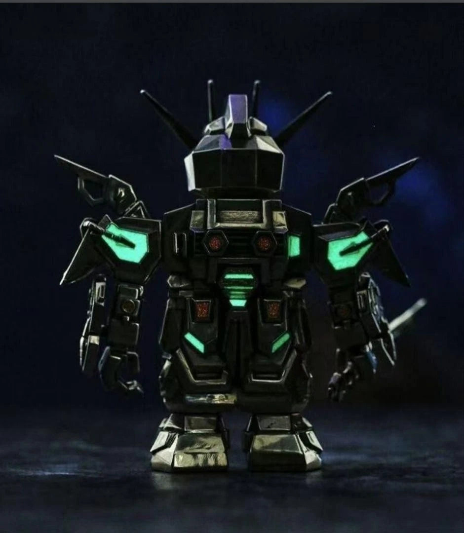 Gundam Style Mecha Robot Luminous Zippo Double Armor Lighter Statue Art Gift