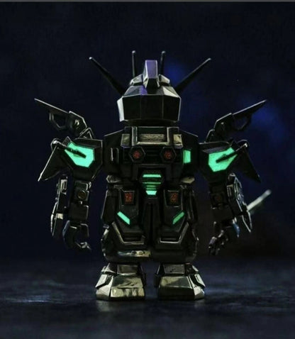 Gundam Style Mecha Robot Luminous Zippo Double Armor Lighter Statue Art Gift