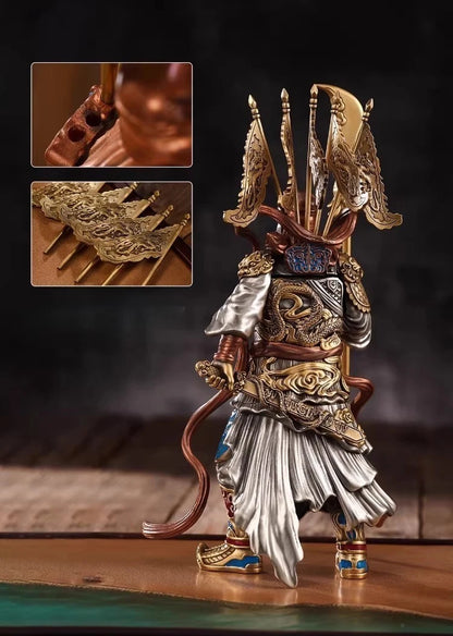 Zippo Lighter Guan Yu God of War Luminous Double Armor Copper Statue 30cm NEW