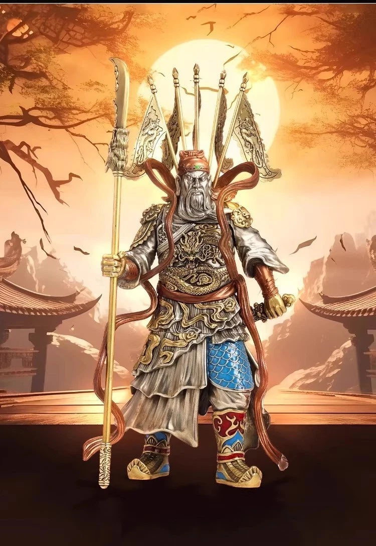 Zippo Lighter Guan Yu God of War Luminous Double Armor Copper Statue 30cm NEW