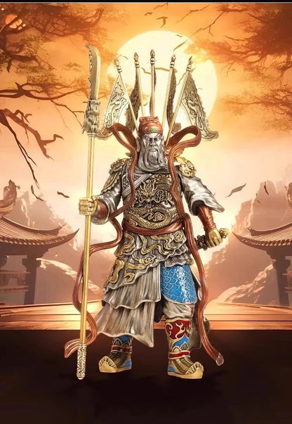 Zippo Lighter Guan Yu God of War Luminous Double Armor Copper Statue 30cm NEW