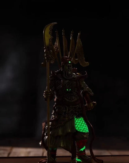 Zippo Lighter Guan Yu God of War Luminous Double Armor Copper Statue 30cm NEW