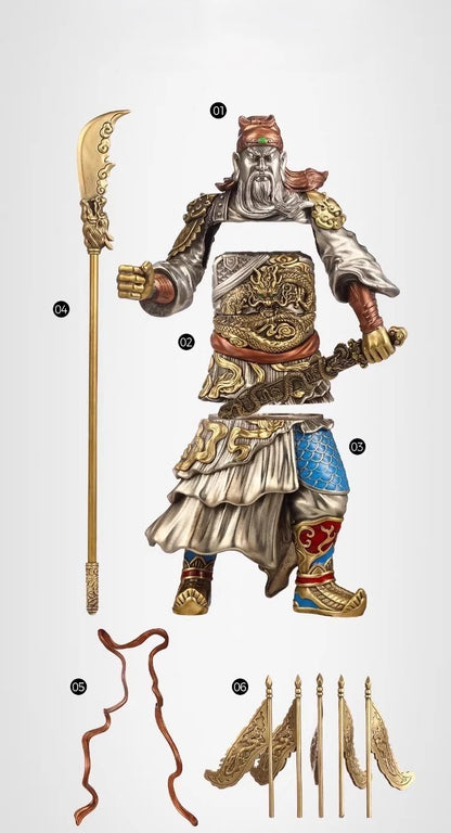 Zippo Lighter Guan Yu God of War Luminous Double Armor Copper Statue 30cm NEW