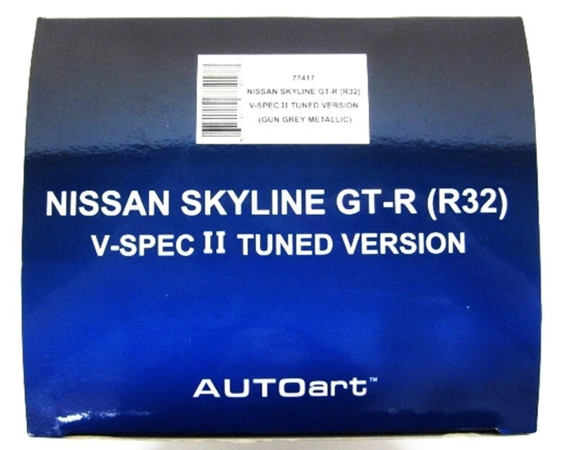 AUTOart 1/18 Nissan Skyline GT-R R32 V-Spec II Tuned Version Diecast New 77417