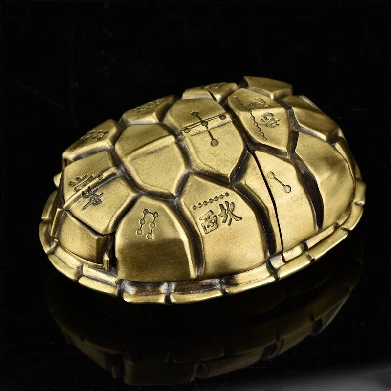 ZIPPO Armor Lucky Turtle Shell Lighter – Double Armor Limited Edition | Solid Brass Custom Case