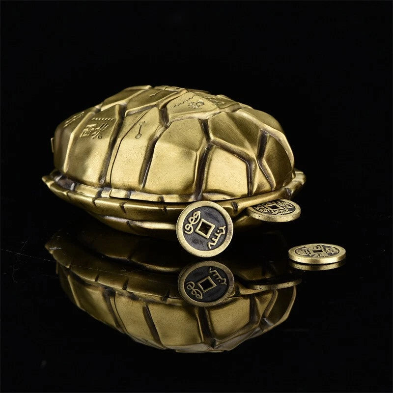 ZIPPO Armor Lucky Turtle Shell Lighter – Double Armor Limited Edition | Solid Brass Custom Case