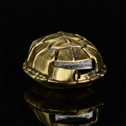 ZIPPO Armor Lucky Turtle Shell Lighter – Double Armor Limited Edition | Solid Brass Custom Case