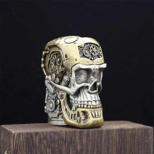 Zippo, Steampunk, Mechanical Skull, Cyberpunk, Industrial Art, Luxury Lighter, Men's Gift, Handcrafted